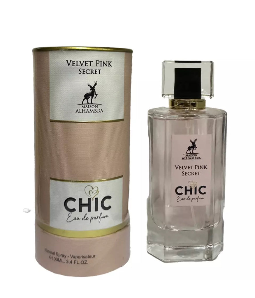 Chic Velvet pink Secret By Maison Alhambra Perfume Spray Fragrance 3.4fl Oz